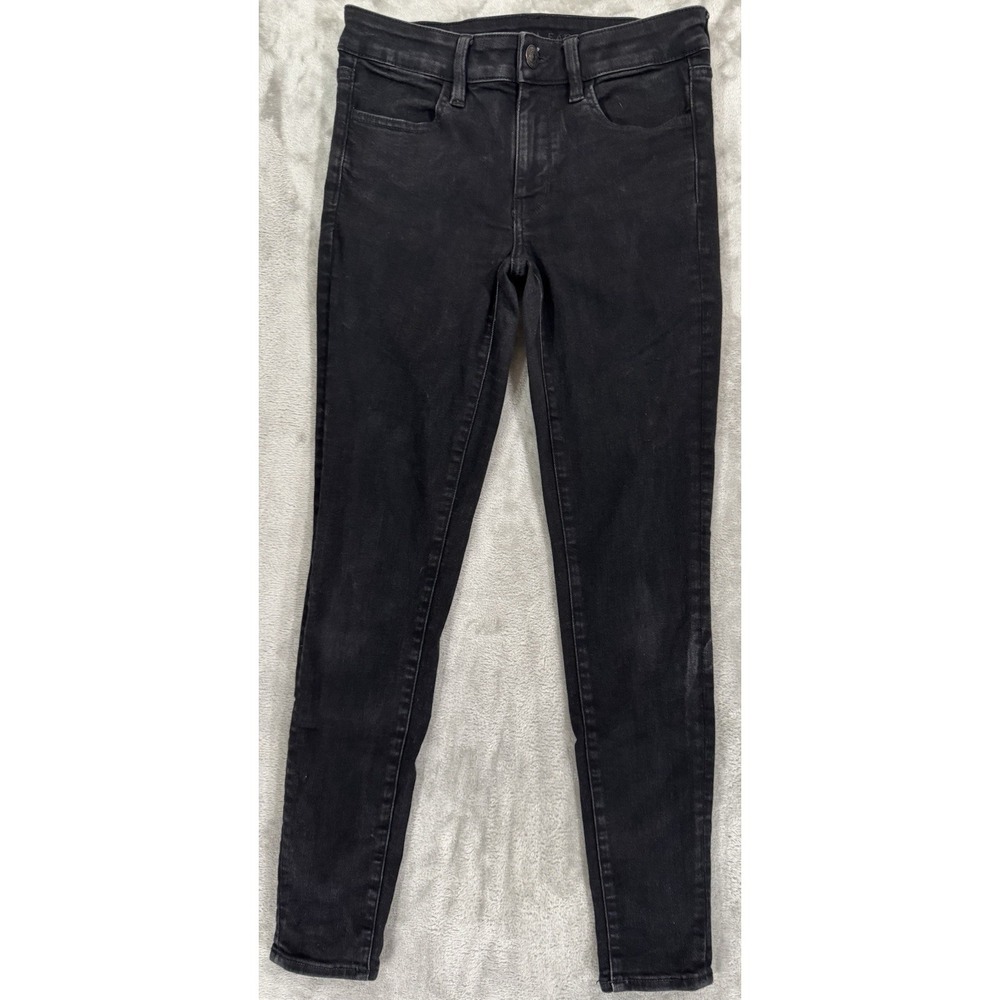 American Eagle Jeans Womens 6 Black‎ Next Level Stretch Jegging Skinny Stretch